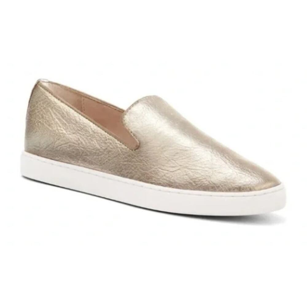 Birdies‎ The Swift Loafer Sneakers Gold Metallic Sporty Prep Comfort Wedge 11